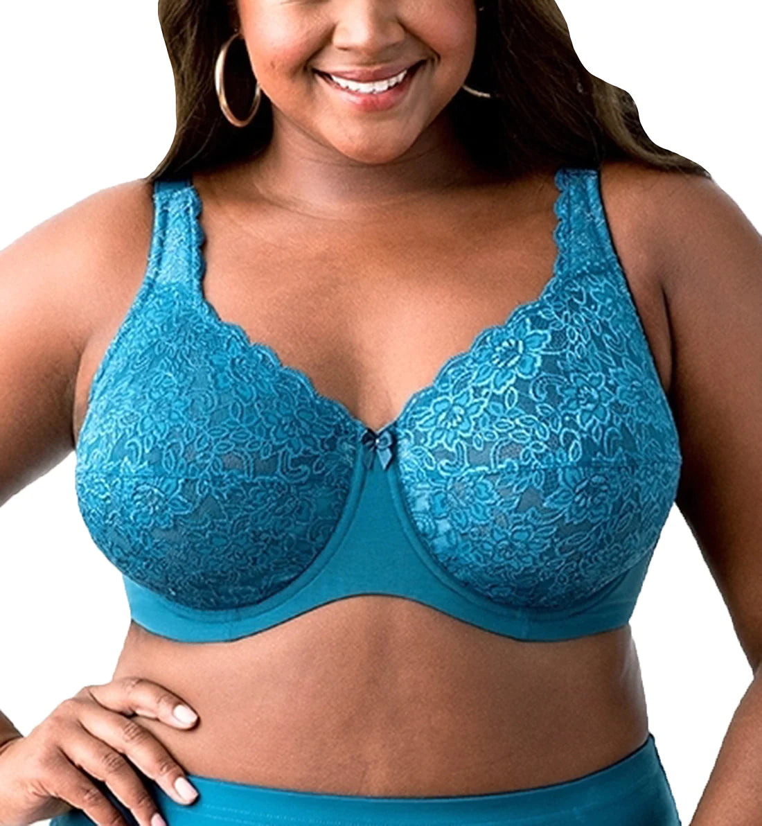 Full lace underwire Bra - Teal